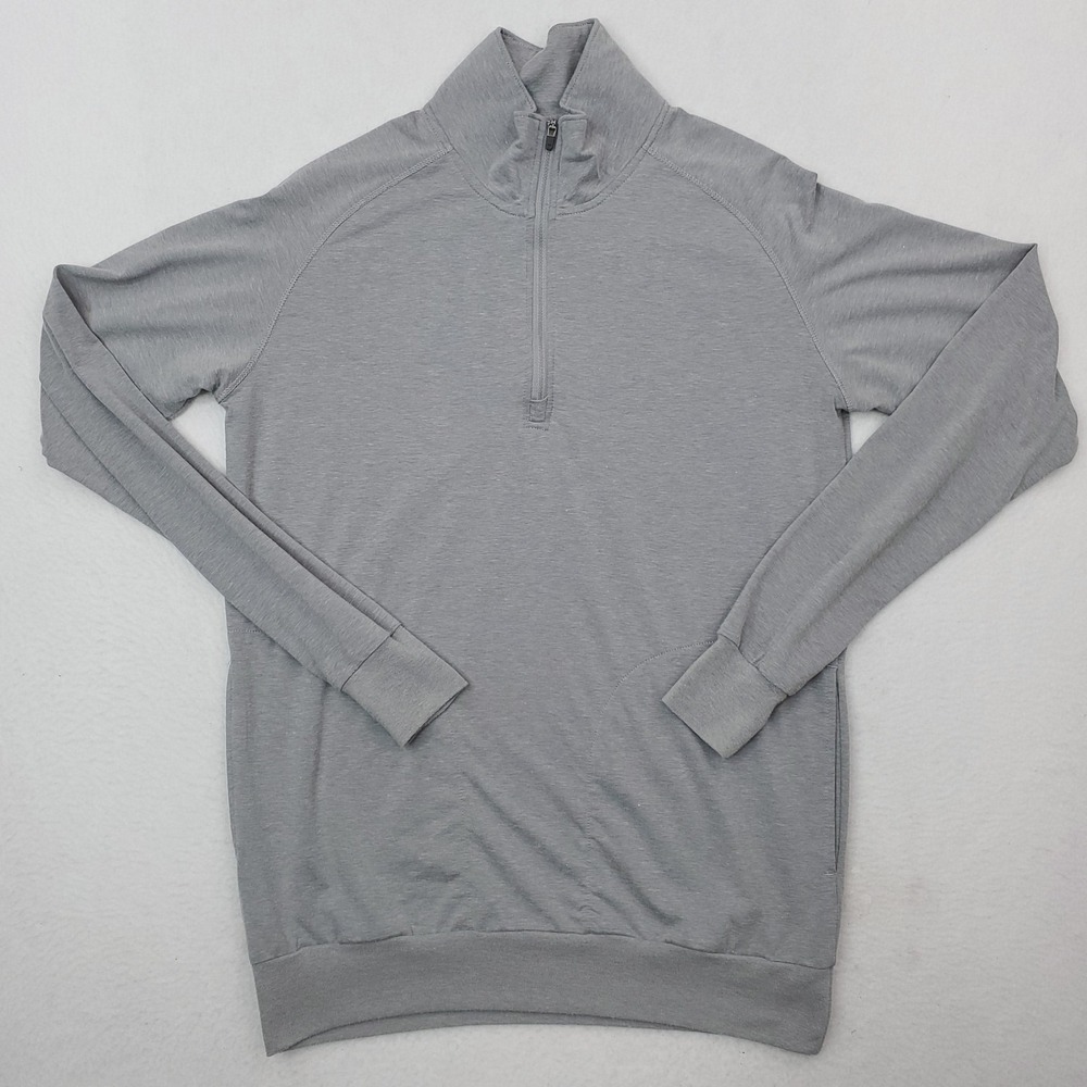 Travis Mathew Pullover Mens XS Gray Quarter Zip Golf Performance Stretch Top